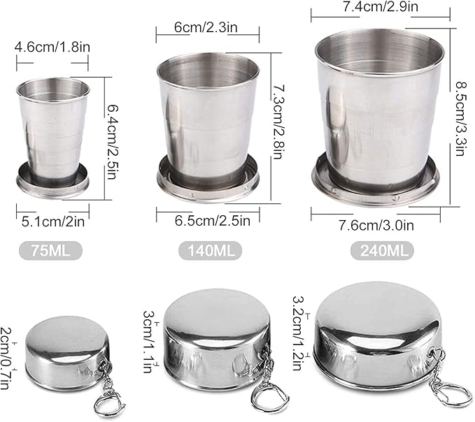 Guyuyii 3-Pack Collapsible Cups - Image 8
