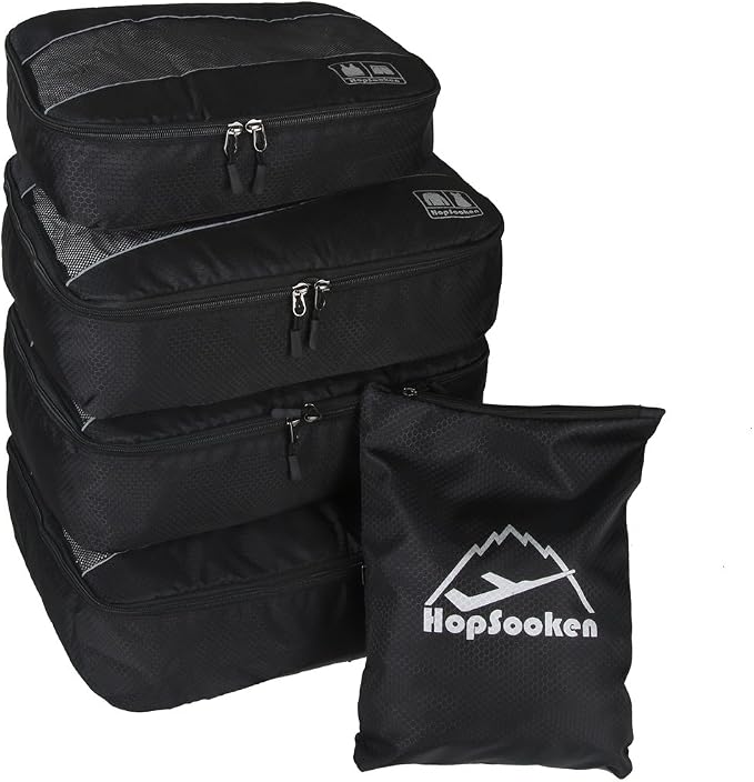 5 Set Packing Cubes for Travel Large Suitcase Luggage Organizer Bags Travel by HOPSOOKEN