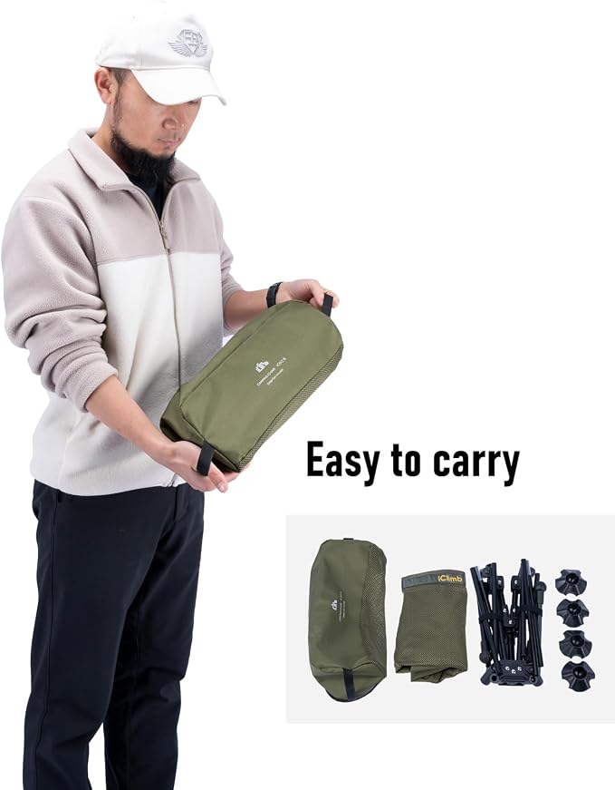 iClimb Ultralight Compact Camping Folding Beach Chair - Image 7