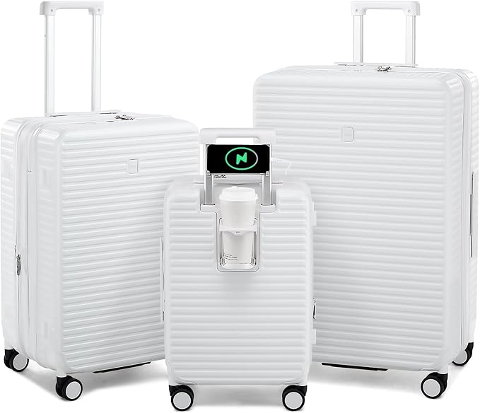 Hard Shell Suitcases Expandable Travel Luggage Sets 3 Piece, Carry on and Check by HanTrip