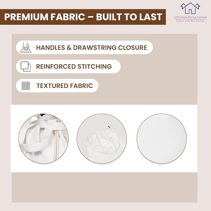 LFH Home Cotton Canvas Extra Large Laundry Bag - Image 7