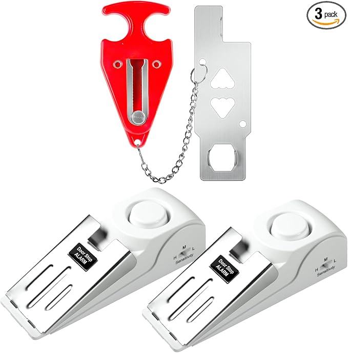 Fuers Portable Door Lock & Door Stop Alarm, Dual Protection Home Security Door by Fuers