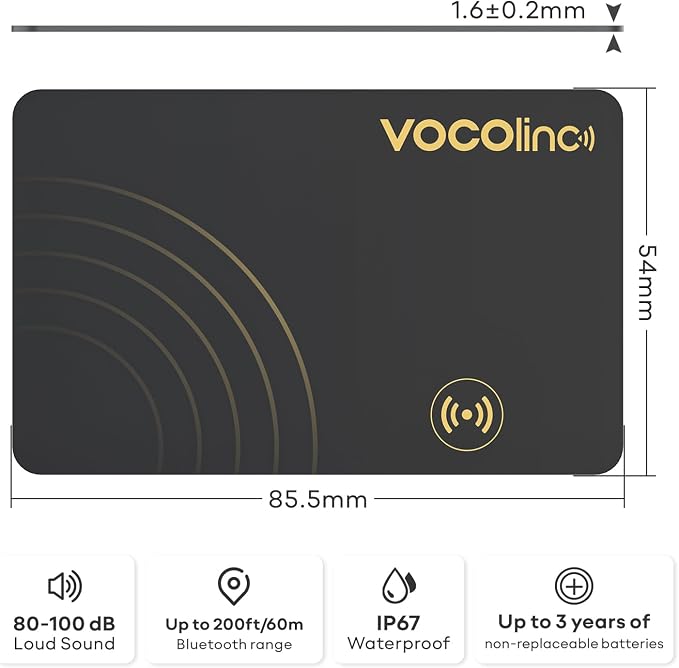 VOCOlinc Air Card Tag Wallet Tracker Ultra-Thin 1.6mm, Smart Item Finder Work - Image 6