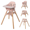 BABY JOY Baby High Chair, 6 in 1 Convertible Wooden High Chair by BABYJOY