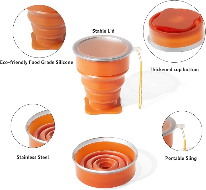 Collapsible Silicone Foldable Cup - Image 2