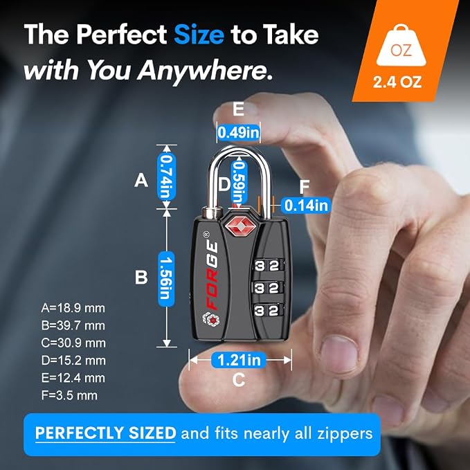 Forge TSA Approved Luggage Locks - Image 4