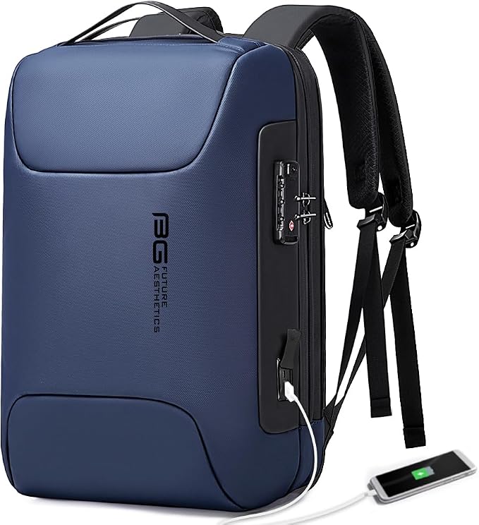 BANGE Anti Theft Business Backpack Fits 15.6 Inch Laptop, Lock Backpack by BANGE