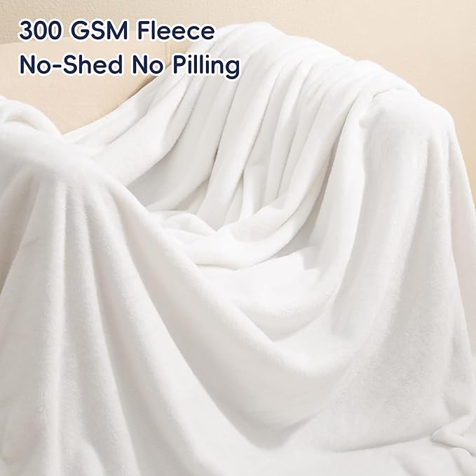 PHF Ultra Soft Fleece Blanket Twin Size, No Shed No Pilling Luxury Plush Cozy - Image 3