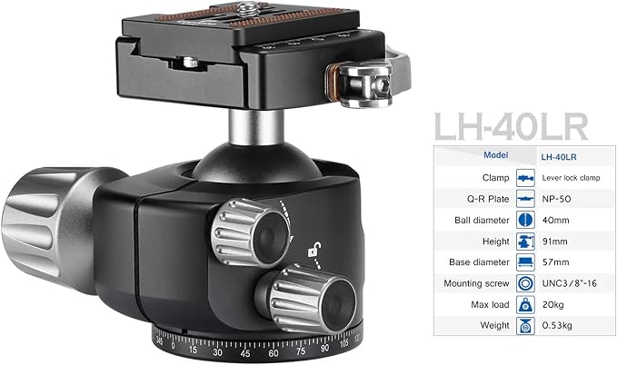 Leofoto Professional Camera Tripod, 63.4" Compact Carbon Fiber Tripod - Image 2