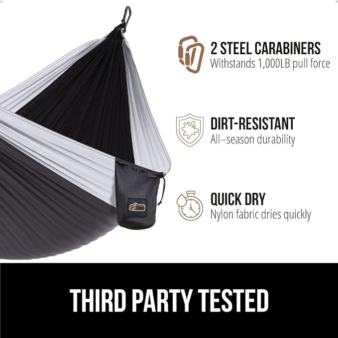 GORILLA GRIP Durable Portable Camping Hammock, Holds 500lbs - Image 5