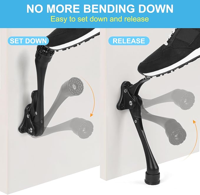6 Inch Black Kick Down Door Stoppers - Image 4