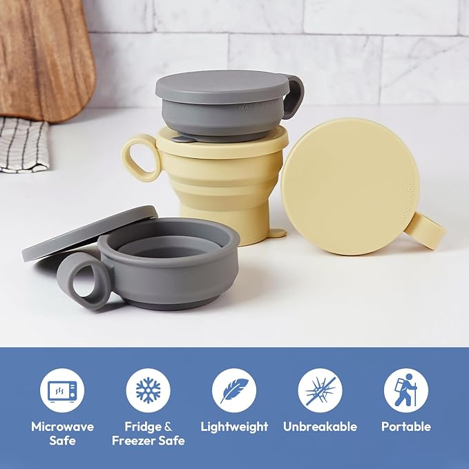 carrotez 2 pack MiniSilicone Collapsible Travel Cup - Image 2