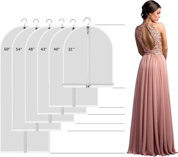 Clear Garment Bags Hanging Clothes Bags - Image 6