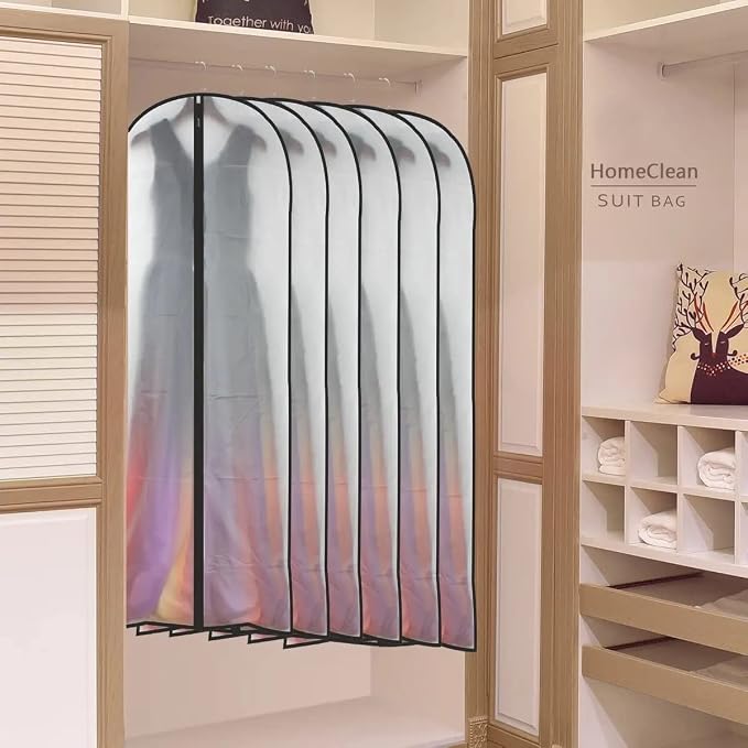 Garment Bags for Hanging Clothes 12 PCS Transparent Dress Bag for Traveling - Image 8