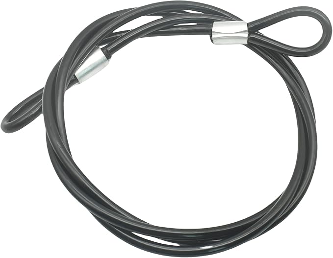 7FT 4mm Stainless Steel Outdoor Travel Security Cable Lock, Braided Steel by Bytiyar