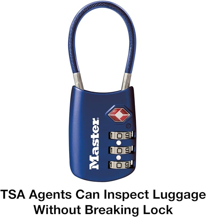 Master Lock Blue Set Your Own Combination TSA Approved Luggage Lock, Travel - Image 2