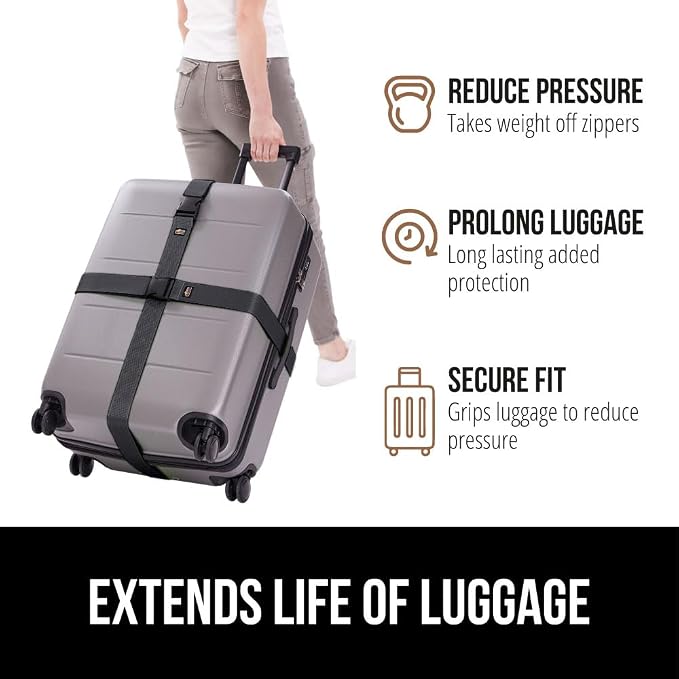 GORILLA GRIP Heavy Duty Adjustable Luggage Straps - Image 5
