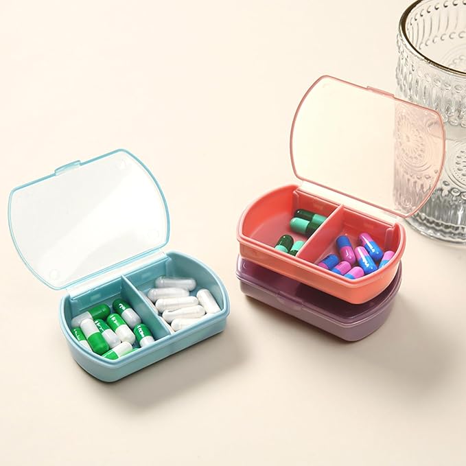 2PCS Small Pill Case Travel Pill Box Cute Pill Organizer - Image 9