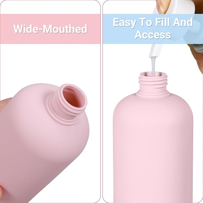 ASEVAT 8.8oz 4pack Refillable Travel Shampoo and Conditioner Bottles, Travel - Image 5