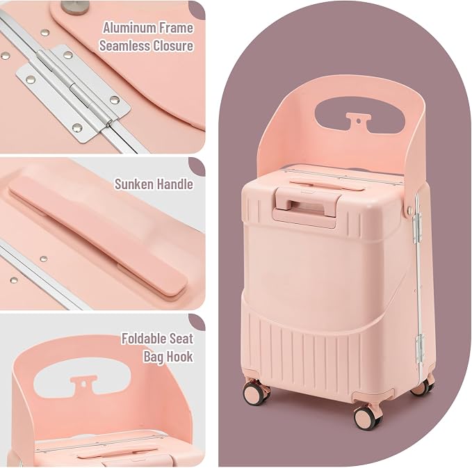 22 Inch TSA Lock Luggage with Seat - Image 5