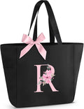 Vavabox Tote Bag, A-Z Initial Monogrammed Waterproof Tote Bag, Bridesmaid Gifts by Vavabox