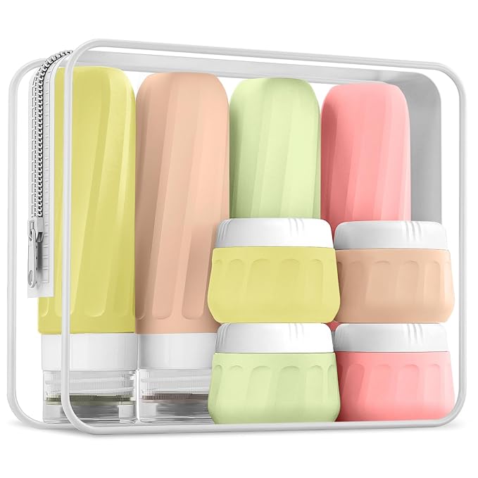 Travel Bottles for Toiletries 8 Pack, Travel Size Toiletries, Tsa Approved by Mrsdry