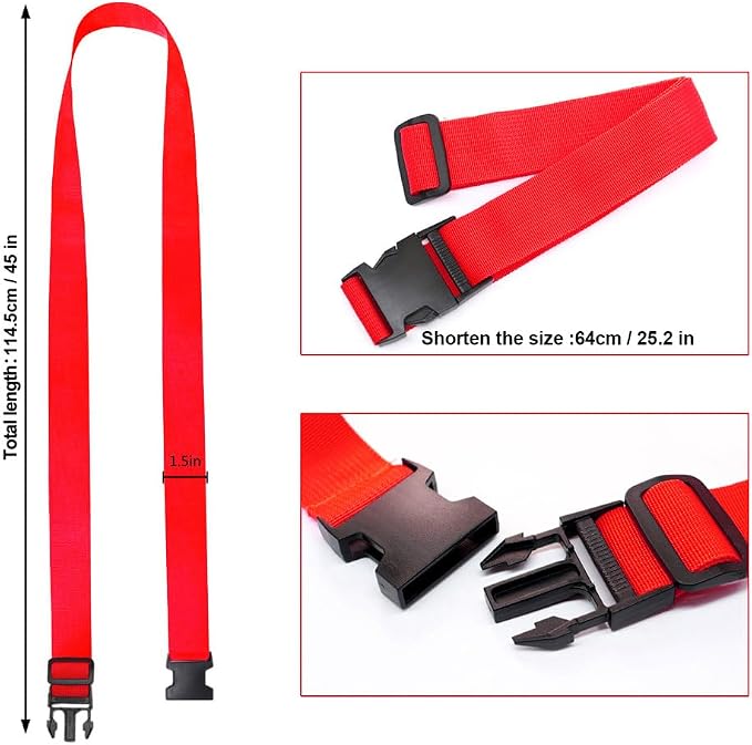 2Pack Luggage Straps for Suitcases, Travel Connector for Carry On Bag, Add Bag - Image 3