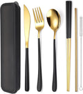 AARAINBOW 6 Pieces 18/8 Stainless Steel Flatware Set Portable Reusable Cutlery by AARAINBOW
