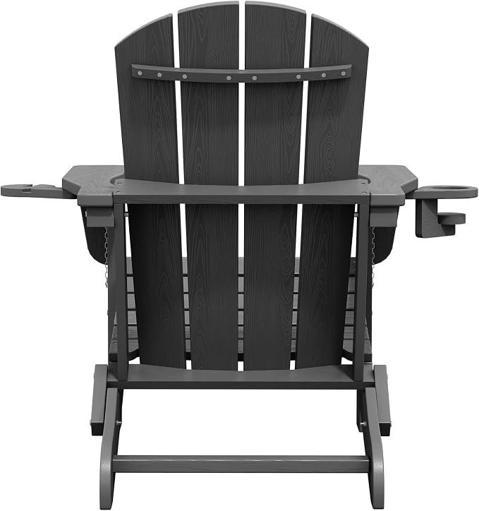 SERWALL Foldable Adirondack Chair Set of 2, HDPE Adirondack Chair - Image 13