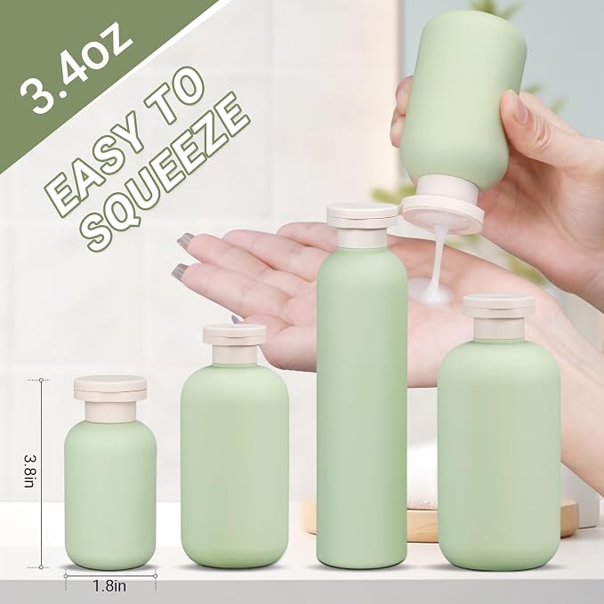 ASEVAT 3.4 oz Plastic Leak Proof Travel Bottles - Image 2