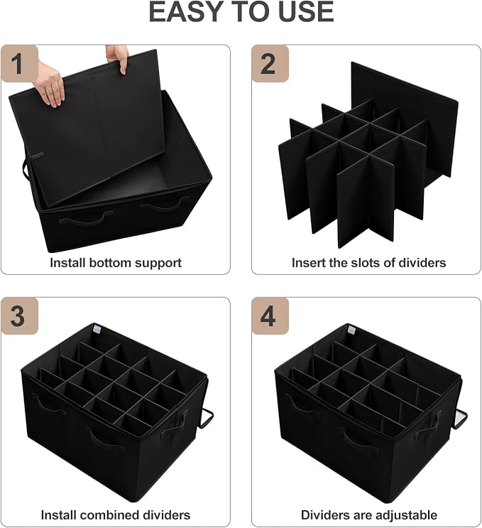 Shoe Organizer for Closet, Foldable Shoe Box - Image 7
