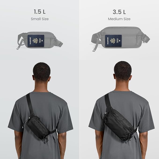 tomtoc 1.5L Sling Bag with RFID Blocking, Crossbody Bag Minimalist Chest - Image 2