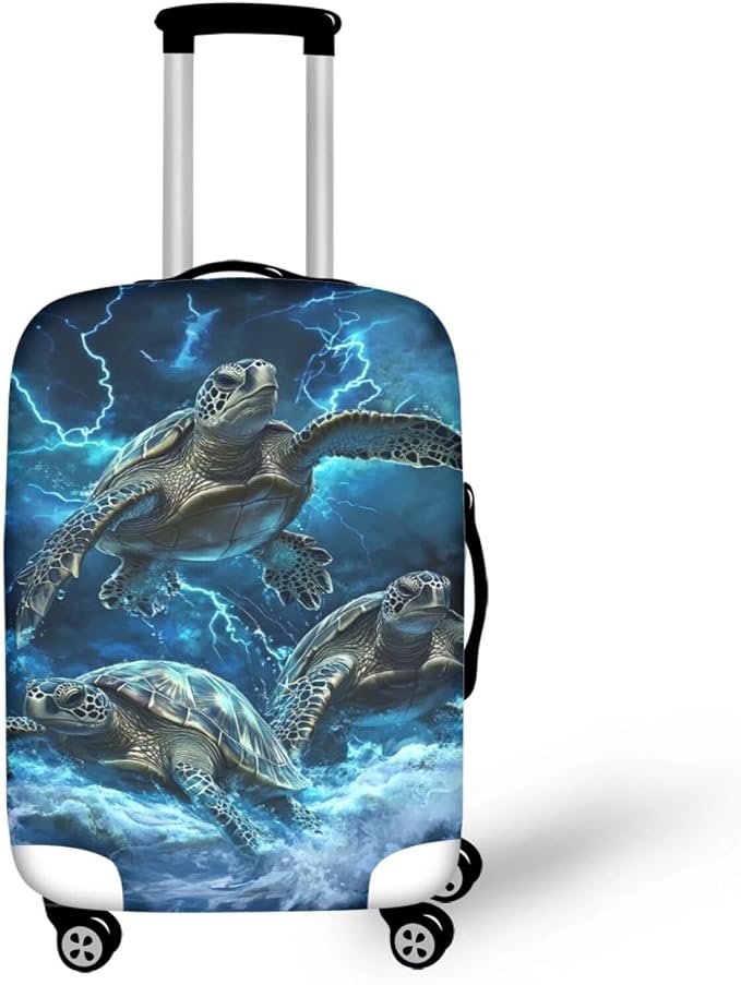 Sea Turtle Suitcase Cover Fits 18-21 Inch Luggage by Dremagia