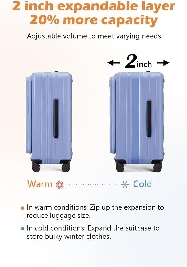 HotWay 24 Inch Expandable Carry On Luggage - Image 3