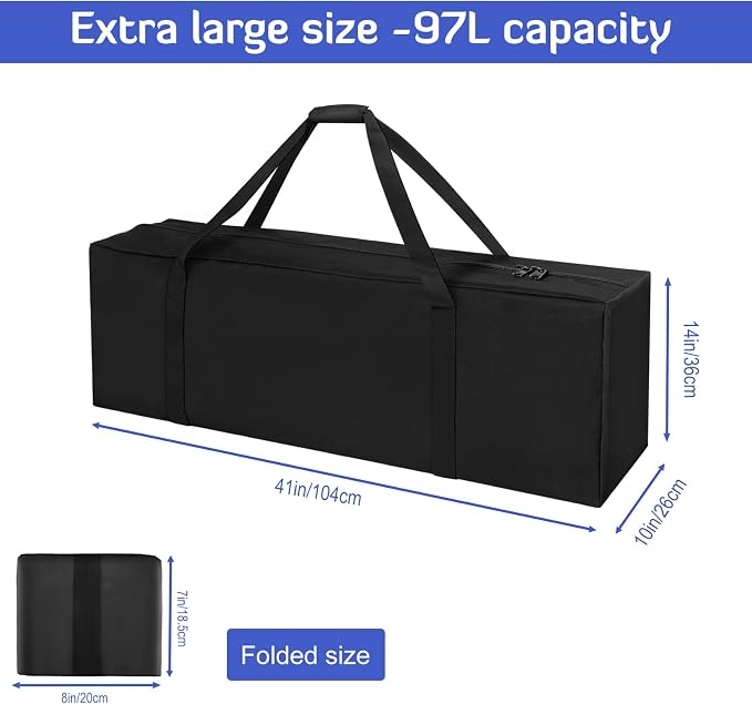 INFANZIA 41 inch Duffel Travel Sports Equipment Bag, Extra Large Foldable - Image 7