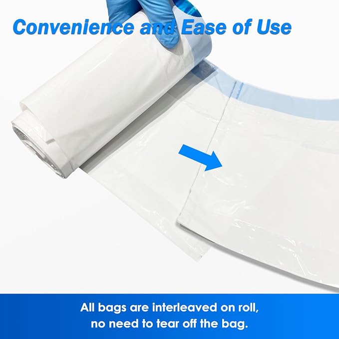 200 Count Enlarged Bedside Commode Liners - Image 3