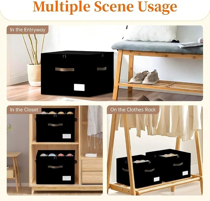Shoe Organizer for Closet, Foldable Shoe Storage Containers, Fits up to 16 Pairs - Image 3