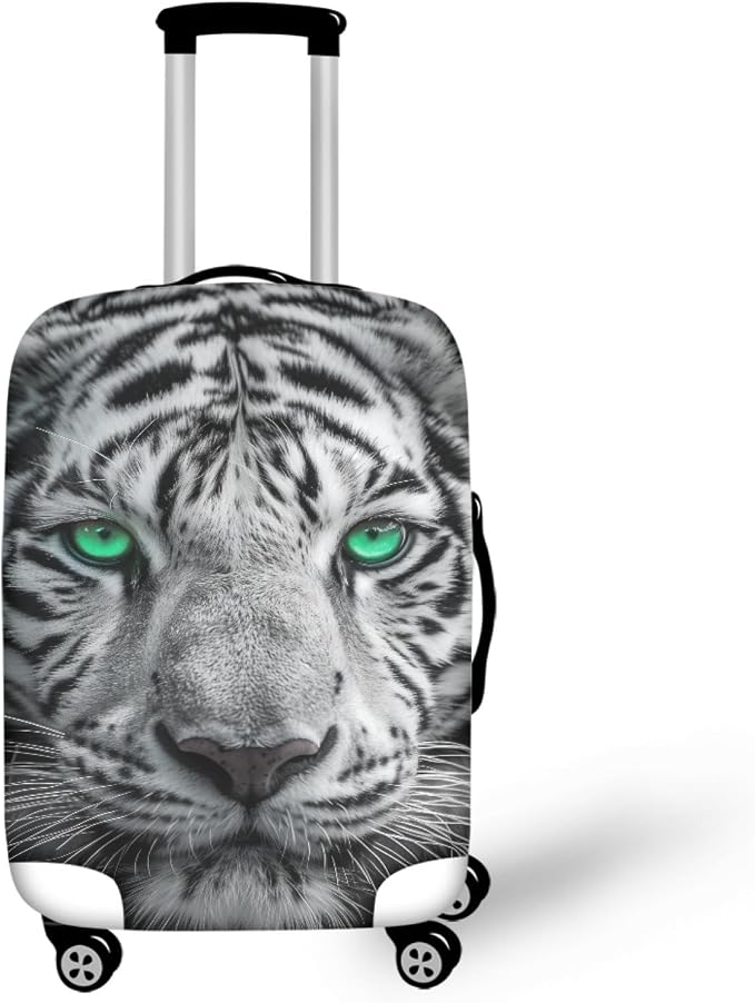 Tiger Animal 3D Printed Travel Luggage Suitcase Cover 22-25 Inch Cover Spandex by Dremagia