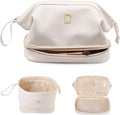 Gifts for College Girls-Initial Makeup Bag, Personalized Double Layer Cosmetic by Vogewood