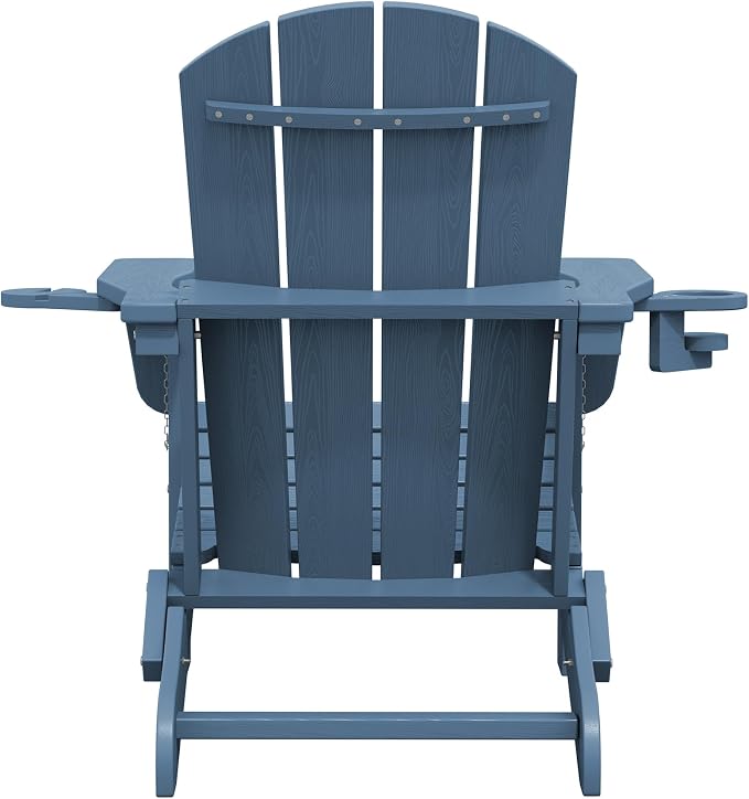 SERWALL Folding Adirondack Chair, HDPE Adirondack Chairs Set of 8, Plastic - Image 13