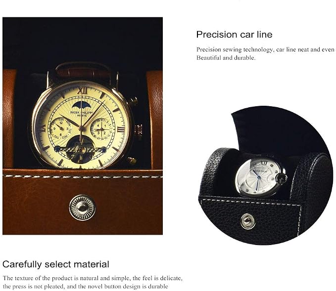 Oirlv Luxury Leather Watch Storage Box Travel Single Watch Case Jewelry Gift Box - Image 4