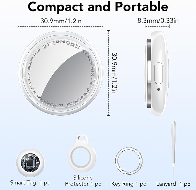 2025 New Air Tracker Tag-1 Pack, Replaceable Battery, Key Finder and Item - Image 6