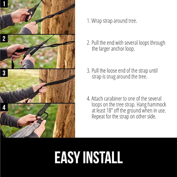 GORILLA GRIP Durable Portable Camping Hammock, Holds 400lbs - Image 7