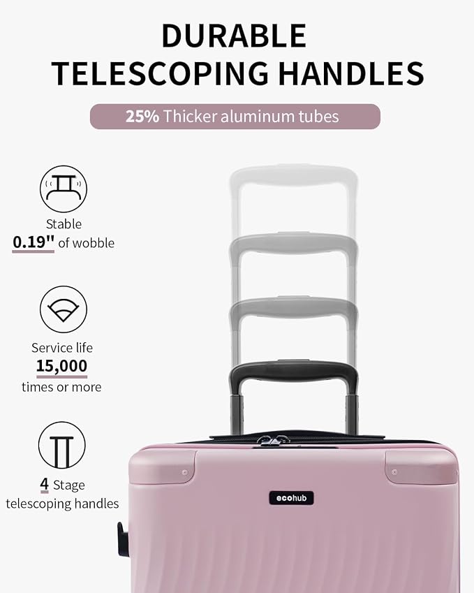 ECOHUB Hardside Expandable Carry On Luggage, Lightweight Small Hardshell Travel - Image 5