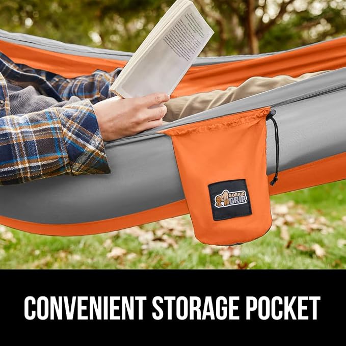GORILLA GRIP Durable Portable Camping Hammock, Holds 500lbs - Image 9