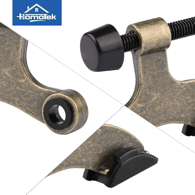 HOMOTEK 12 Pack Hinge Pin Antique Brass Door Stopper, Adjustable Deluxe Heavy - Image 6