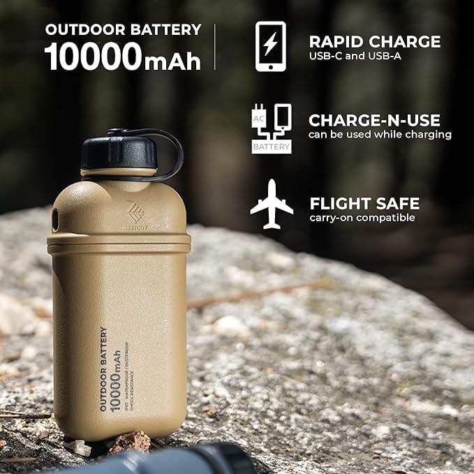 NESTOUT Rugged Power Bank, 10000mAh Outdoor Battery Charger, 20W USB-C Fast - Image 2