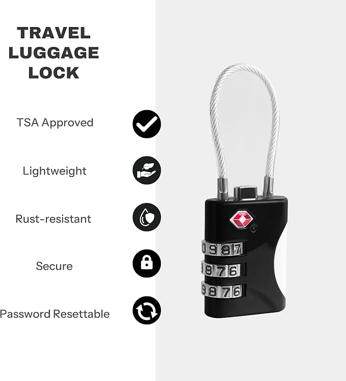 TSA Locks for Luggage, Small Combination Lock - Image 3