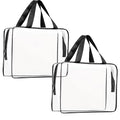 2Pcs Crystal Clear PVC Travel Toiletry Bag Kit by ROYBENS