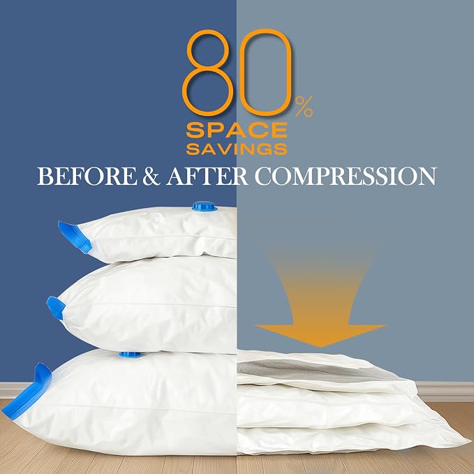 Vacuum Storage Bags for Clothing, 8 Jumbo Vacuum Seal Bags Space Saver for - Image 4